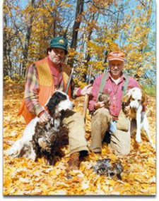 Maine grouse hunting with bird dogs